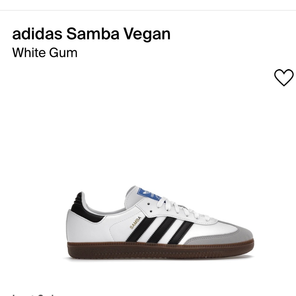 Adidas Originals Samba Vegan Cloud White Core Black Gum Sneaker